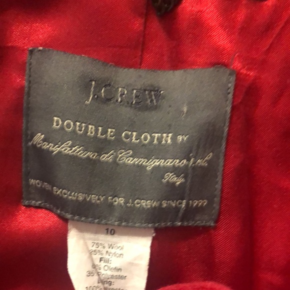 J.Crew Double Cloth wool red coat size 10 - Picture 7 of 16